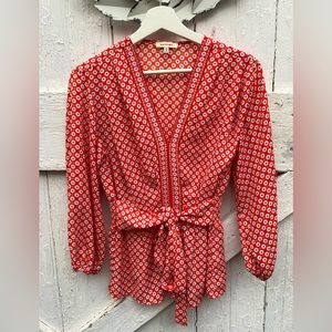 Max Studio Tie Front Blouse